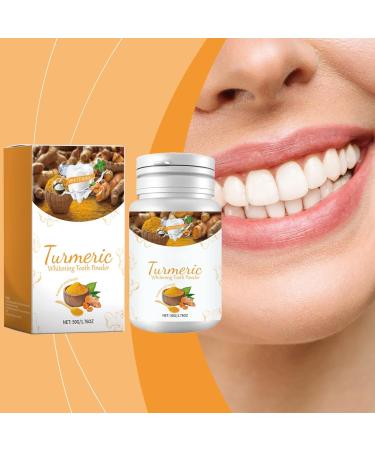 Turmeric Teeth Whitening Powder Teeth Whitening Powder for White Teeth Visible Cleaning Effect Teeth Whitener Cosmetic Teeth Cleaning (2) - Buy Online on GoSupps.com