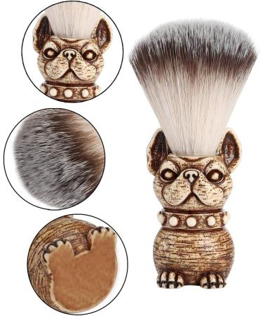 Faletony Nylon Shaving Brush with Skull Wooden Handle - Bulldog Design for Men | Premium Beard Brush for a Smooth Shave - Buy Online on GoSupps.com