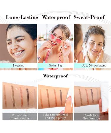 4 Point Brow Microblading Pen - Waterproof Dark Brown Eyebrow Pencil for Long-Lasting, Natural Eye Makeup - Buy Online on GoSupps.com