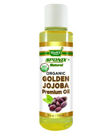 Best Jojoba Oil - Top 100% Pure Jojoba Oil for Skincare and Haircare - Premium Grade USDA Organic - 4 oz by Sponix