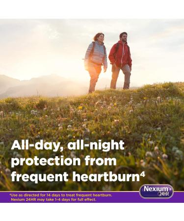 Nexium 24HR Acid Reducer Tablets - 42 Count | Heartburn Relief with Esomeprazole Magnesium | All-Day and All-Night Protection - Buy Online on GoSupps.com