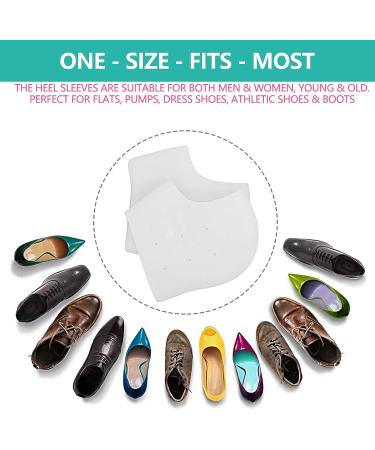 Gel Heel Protectors (4 Pairs) for Men & Women - Breathable Silicone Heel Pads for Pain Relief & Moisturizing - Plantar Fasciitis & Blisters Prevention - Buy Online on GoSupps.com