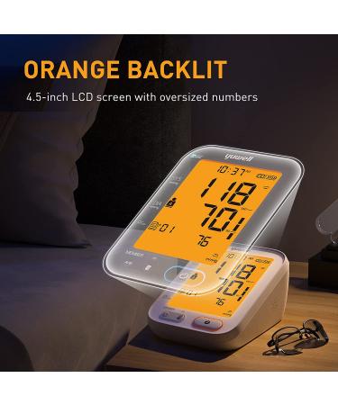 Yuwell 2022 Blood Pressure Machine: Automatic Digital BP Monitor for Home Use with Speaker, Large Cuff, Backlit Display, AC Adapter - 2 Users, 198 Recordings - Buy Online on GoSupps.com