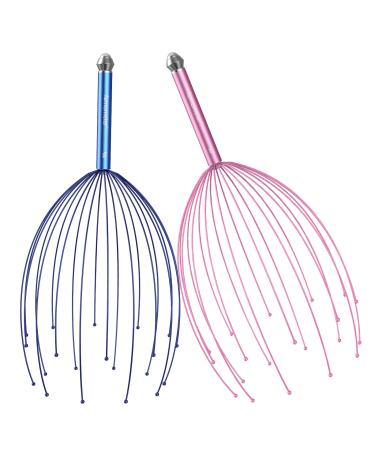 Head massager 2 in 1 massage device for head hand massage and acupuncture head scratch with 20 fingers for deep relaxation and better sleep 2 pieces