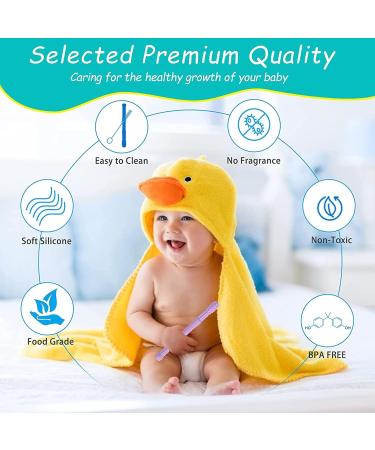 Buy Silicone Bite Ring & Tube for Babies | Soft Sensory Teething Toys with Cleaning Brush - International Shipping - Buy Online on GoSupps.com