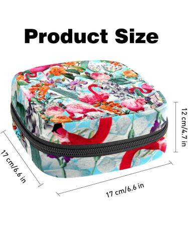 Colorful Flamingo Flower Storage Bags for Women's Bandages Menstrual Products & Tampons - Portable Holders for School & Office - Buy Online on GoSupps.com