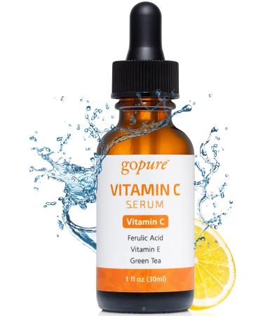 goPure Vitamin C Serum for Face - Fade the Look of Dark Spots  1 fl. oz.