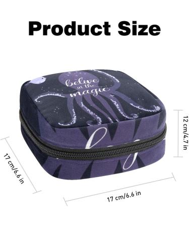 Womens Napkin Storage Pocket | Marine Space Animal Design | Portable Menstrual Cup & Bandage Bags for First Period - Buy Online on GoSupps.com