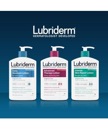 Lubriderm Value-Size Daily Moisture Lotion + Pro-Ceramide with Shea Butter & Glycerin Moisturizes Dry Skin, Hydrating Face, Hand & Body Lotion is Lightly Scented & Non-Greasy, 32 fl. oz - Buy Online on GoSupps.com