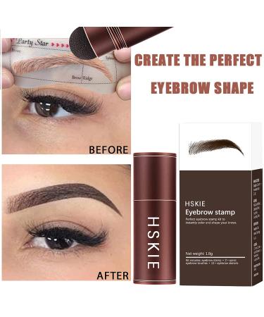 Dark Brown Eyebrow Stamp Stencil Kit - Waterproof Brow Shaping Tool - Buy Online on GoSupps.com