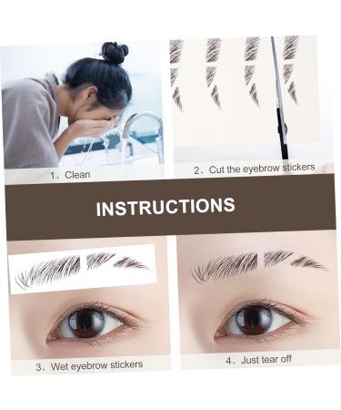 Healeved 42 Pcs Eyebrow Stickers Instant Transfer Eyebrows 3d Eyebrows Stickers Fake Eyebrows Hair Soy Ink - Buy Online on GoSupps.com