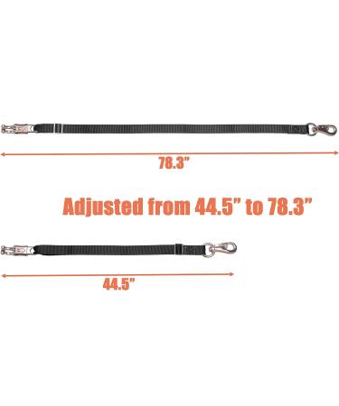 Loaged Adjustable Nylon Cross Tie (2 Pack) - Black - 44.5 to 78.3 - Panic Snap and Bull Snap - Buy Online on GoSupps.com