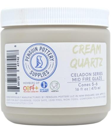 Penguin Pottery Celadon Series Cream Quartz Glazes for Mid and High Fire Clay | Ceramic Glaze Pottery - 1 Pint - Buy Online on GoSupps.com