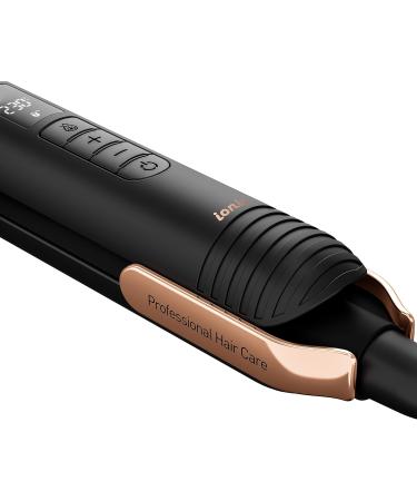 Grundig Naturashine HS 7030 Hair Smoothing Flat Iron & Hairstyler - Ionic Ceramic Plates 130 C to 230 C Hair Protection Mode - Black/Rose Gold - Buy Online on GoSupps.com