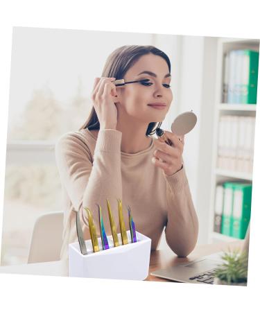Mikinona 6 Tweezers Display Stand Tweezers Stand Lash Extension Holder Show Rack with Cover Eyelash Tweezers Scraper Storage Stand Tweezers Rack Tweezers Organizer Lash Tools White Plastic 15x6.2cm - Buy Online on GoSupps.com