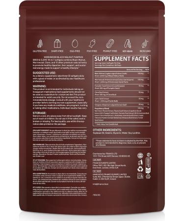 RSGRT Wormwood Black Walnut Clove Cleanse for Humans 6600mg Serving 18-in-1 Premium Herbal Blend Capsules Supports Cleanse & Digestive Health 240 Softgels - Buy Online on GoSupps.com