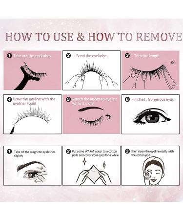 10 Pairs Magnetic Eyelashes and Eyeliner Kit - Reusable 3D False Lashes with Tweezers, No Glue Needed - Buy Online on GoSupps.com