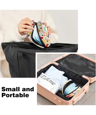 Stylish Cats & Butterflies Women's Napkin Storage Pocket - Portable Menstrual Cup Bag for Teens & Women - Buy Online on GoSupps.com
