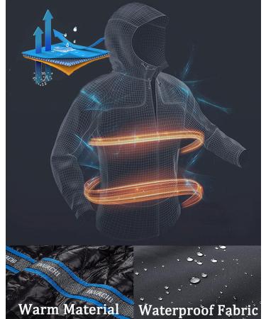 INVACHI Women's Waterproof Ski Jacket - Red, Small | Warm Winter Snow Coat - Windbreaker Hooded Raincoat - Buy Online on GoSupps.com