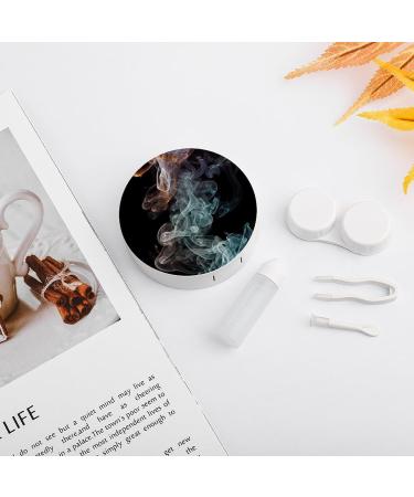 Psychedelic Smoke Print Contact Lens Case - Travel Care Box | Durable Plastic Contact Lens Storage - Buy Online on GoSupps.com