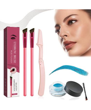 Anjoize Eyebrow Pen Anjoize 4D Laminated Brow Grooming Kit Anjoize Eyebrow Brush Home Eyebrow Care Kit 4D Laminated Ultra-thin Angled Eyebrow Brush with Waterproof Eyebrow Gel (G)