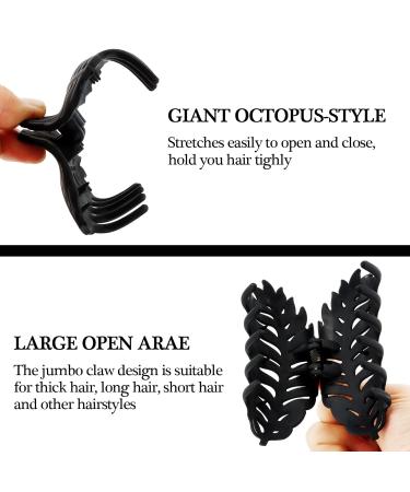 AMCAMI 8 Pack Big Hair Claw Clips - Strong Hold 3.7 Inch Nonslip Matte Clips for Women, Thin Thick Curly Hair - Hair Accessories for Women & Girls - Buy Online on GoSupps.com