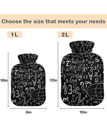 Buy Naanle 2L Transparent Hot Water Bottle - Mathematical Design for Pain Relief & Warmth | Large Bed & Foot Warmer - Heat & Cold Therapy - Buy Online on GoSupps.com
