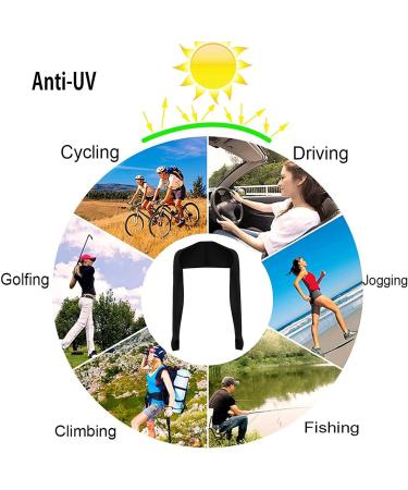 MDYBF 2 Pairs Cooling Scarf Arm Warmers - Sun Protection Anti-UV Golf & Cycling Scarf with Finger Hole - International Shipping Available - Buy Online on GoSupps.com