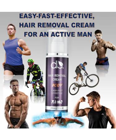 DB Hair Removal Cream for Men 200ml | Formulated for Men s Coarse Body Hair | Easy to Use Painless Provides Quality Results Lasting Longer than Shaving Alone | Suitable for Use on All Skin Types - Buy Online on GoSupps.com