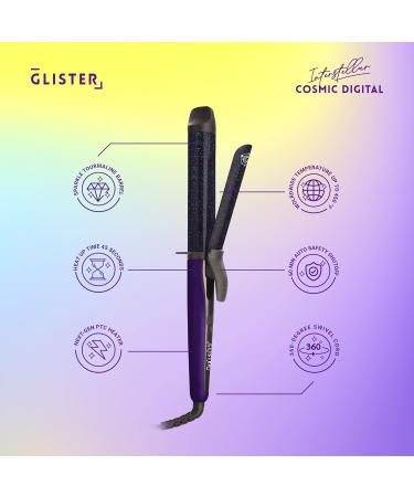 Buy Interstellar Cosmic Digital Clip Curler - Professional Salon-Grade Hair Styling Tool for All Hair Types | Perfect Gift for Girls - Ultraviolet - Buy Online on GoSupps.com