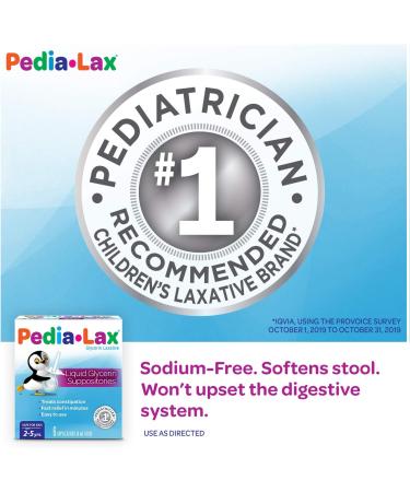 Pedia-Lax Laxative Liquid Glycerin Suppositories for Kids Ages 2-5 6 CT 3 Pack and Chewable Tablets for Kids Ages 2-11 Watermelon Flavor 30 Count 3 Pack Bundle - Buy Online on GoSupps.com