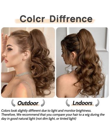 Copper Brown Wavy Ponytail Extension Claw 16 - Synthetic Clip-in Hair Piece for Women - Brown 6 oz - #12 Brown - Buy Online on GoSupps.com