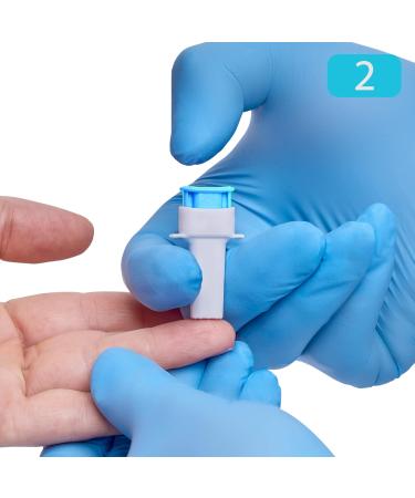 MediVena ONE-CARE PRO Safety Lancets 25G x 1.6mm 100/bx - Top Push Button Activated, Sterile & Gentle Sampling - Buy Online on GoSupps.com