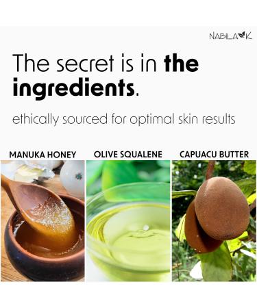 Nabila K - Manuka Honey Face Balm - Made with Shea Butter & Cupuacu Butter - Luxurious Moisturizer - Makeup Remover - Gentle Facial Cleanser - Normal Dry & Sensitive Skin - Made in USA - 5 oz - Buy Online on GoSupps.com