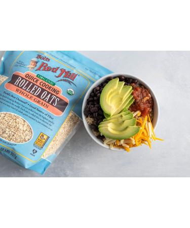 Bob's Red Mill Organic Quick Cooking Rolled Oats  16-ounce (Pack of 4) - Buy Online on GoSupps.com