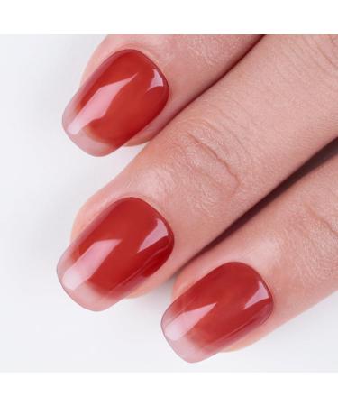 Imtiti Jelly UV Gel Nail Polish 15 ml Amber Red Transparent Gel Nail Polish UV LED Soak Off Nail for Autumn and Winter - Buy Online on GoSupps.com