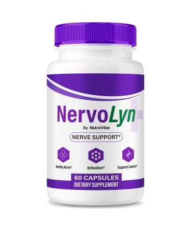 NervoLyn Official Nervo Lyn Advanced Nerve Support Supplement | Premium Formula with Natural Ingredients for Nerve Comfort Balance & Nerve Care | Easy-to-Take (60 Capsules)