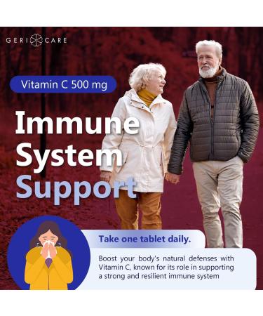 GeriCare Vitamin C 500 mg Antioxidant Immune System Support Nutritional Supplement Tablets 500 Count (Pack of 1) 500 Count (Pack of 1) 500mg - Buy Online on GoSupps.com