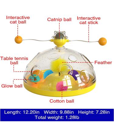 AOCCIT Interactive Cat Toy - Indoor Kitten Teaser Supplies for Enrichment and Playtime | Birthday Gift Cat Treasure Chest - B - Buy Online on GoSupps.com