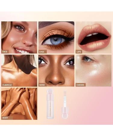 Liquid Highlighter Liquid Blush with Face Brush Long Lasting Smooth Lightweight Smudge Proof Blush+ Highlighter 2#+4# 1 count (Pack of 2) - Buy Online on GoSupps.com