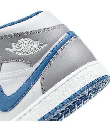 Nike Air Jordan 1 Mid Shoes - Cement Grey/White-True Blue - Size 10 - Buy Online on GoSupps.com