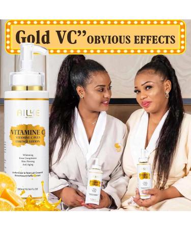 AILKE BOOST LUSTER AILKE Vitamin C Plus Essence Body Lotion whitening firm and smooth skin even complexion antiaging with niacinamide shea butter moisturizer for all skin types 300 ml 3 pieces - Buy Online on GoSupps.com