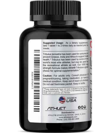 Tribulus Terrestris 1000mg - 180 Tablets | Supports Muscle Strength, Stamina, Vitality & Energy - Buy Online on GoSupps.com