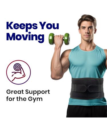 Lower Back Brace Support | Breathable Lumbar Belt for Sciatica & Herniated Disc Pain Relief | Adjustable Support for Heavy Lifting & Scoliosis | Medium Size - Buy Online on GoSupps.com
