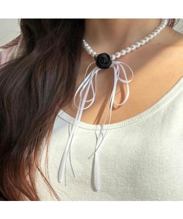 Buy Oralgos Sweet & Stylish Women's Necklace - Rose Cereal Pendants Choker with Pearls | Fashion-Forward Accessory - Buy Online on GoSupps.com