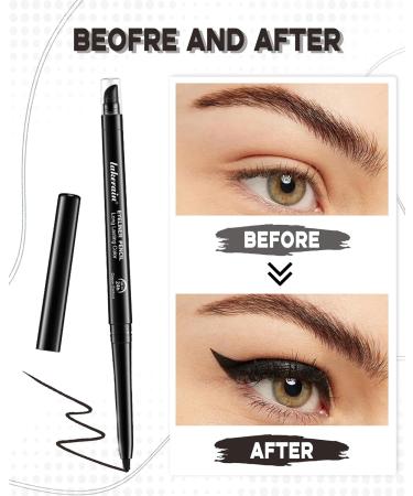 Navy Blue Waterproof Eyeliner Pencil 2Pcs Smudge Proof Long Lasting Gel Eyeliner Creamy Waterline Eyeliner Highly Pigmented Micro-Fine Retractable Eyeliner with Built-In Sharpener & Smudger-04 04 Navy Blue - Buy Online on GoSupps.com