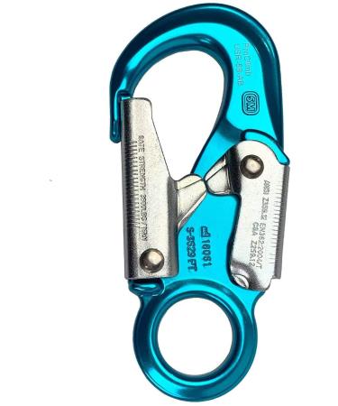 ProClimb Aluminum Double Lock Captive Eye Forged Snap Hook 27 kN Aqua Blue - 23kn