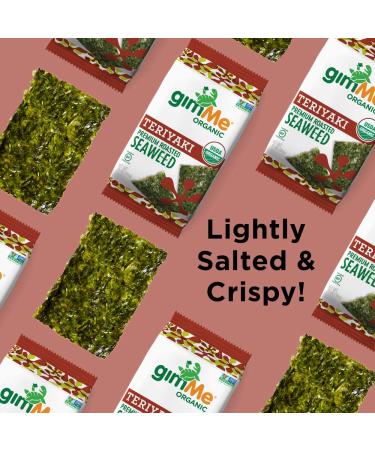 gimMe Snacks Organic Teriyaki Seaweed (12-Pack) | Healthy, Non-GMO, Gluten-Free Snack | Perfect for Kids & Adults - Buy Online on GoSupps.com