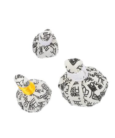 Gleavi 3st warm roasted wormwood roll ball massage compress chinese herbal bath health health massage ball Tool chinese herbal ball wormwood float 8x6x6cm white