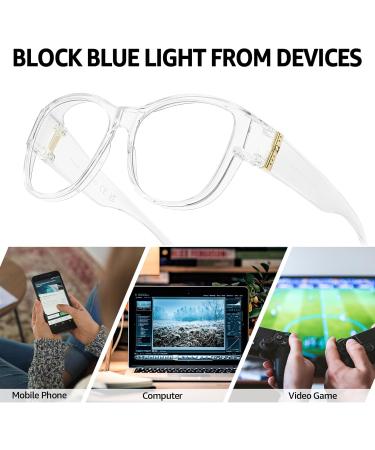 Lvioe Blue Light Filter Glasses - Trendy Anti-Blue Light Overhead Glasses for Computers Reading TV & Gaming - Buy Online on GoSupps.com